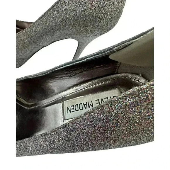 Steve Madden Caryssag Women glitter high heels platform shoes sz 8.5 - Picture 6 of 7